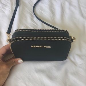 Michael Kors Black Leather Crossbody